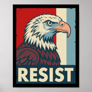 Stolzer amerikanischer Ld Adler - Anti Trump - Wid Poster