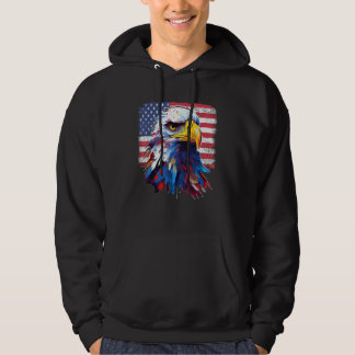 Stolzer amerikanischer patriotischer Adler USA-Fla Hoodie