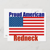Stolzer amerikanischer Redneck Postkarte (Vorne/Hinten)