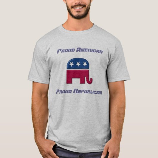 Stolzer amerikanischer stolzer Republikaner T-Shirt (Vorderseite)
