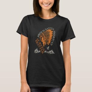 Stolzer amerikanischer Ureinwohner Siebdrucker T-Shirt