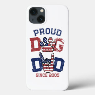 Stolzer amerikanischer USA-Hundepapa-US-Flagge-Caf Case-Mate iPhone Hülle
