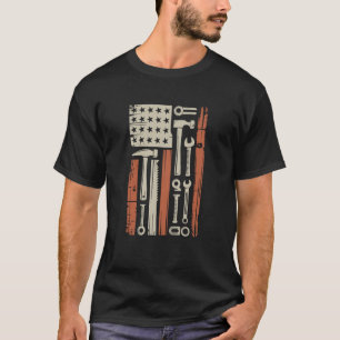 Stolzer amerikanischer Zimmermann Holzarbeiten Pat T-Shirt