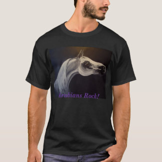 Stolzer arabischer Stallion, Araber-Felsen! T-Shirt