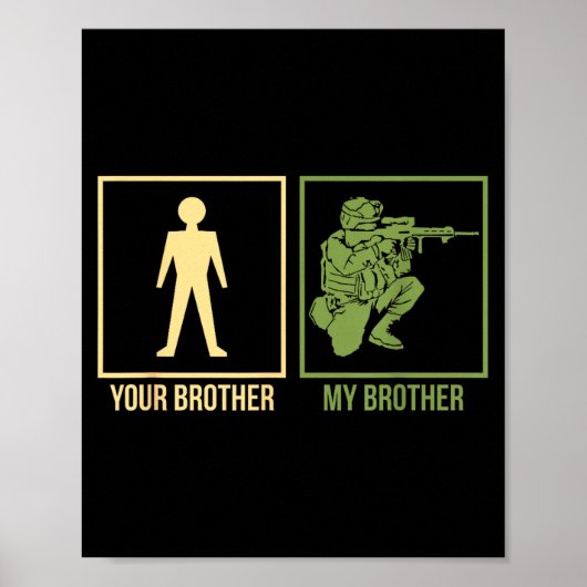 Stolzer Armee-Bruder I-Marine Luftwaffe Seal Range Poster (Vorne)