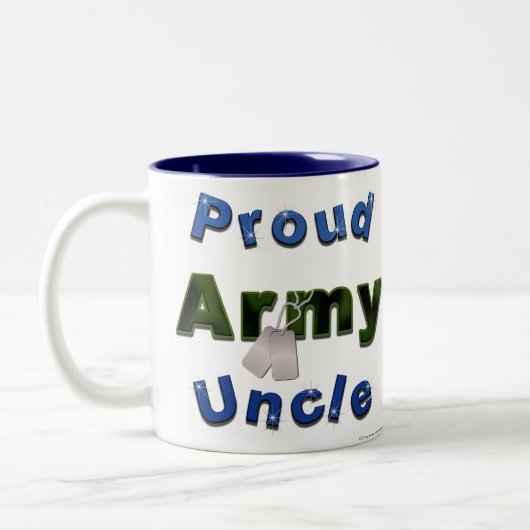 Stolzer Armee-Onkel Mug Zweifarbige Tasse (Links)