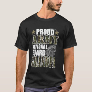 Stolzer Army National Guard Opa Camo Militär Fa T-Shirt