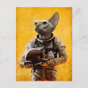 stolzer Astronaut Postkarte