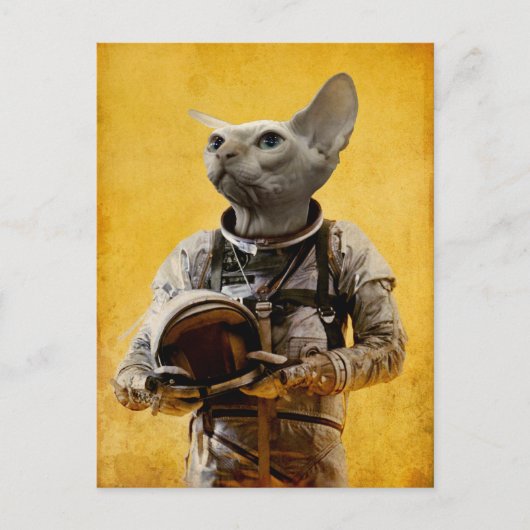stolzer Astronaut Postkarte (Vorderseite)