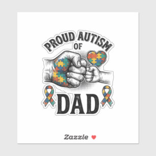 Stolzer Autism-Vater Vintage-Gravur-Bewusstsein-Sh Aufkleber