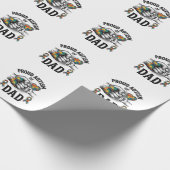 Stolzer Autism-Vater Vintage-Gravur-Bewusstsein-Sh Geschenkpapier (Ecke)