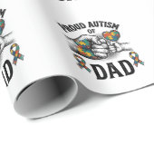 Stolzer Autism-Vater Vintage-Gravur-Bewusstsein-Sh Geschenkpapier (Rolleneckpunkt)