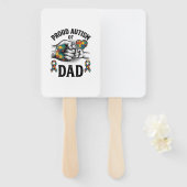 Stolzer Autism-Vater Vintage-Gravur-Bewusstseins-S Fächer (Vorne und Hinten)