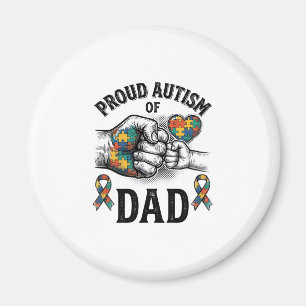 Stolzer Autism-Vater Vintage-Gravur-Bewusstseins-S Magnet