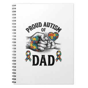Stolzer Autism-Vater Vintage-Gravur-Bewusstseins-S Notizblock