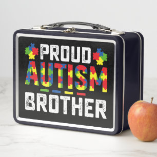Stolzer Autismus-Bruder Bewusstsein Autistische Fa Metall Brotdose