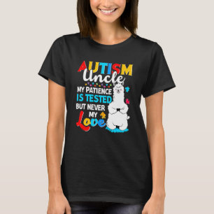 Stolzer Autismus-Onkel Lama Puzzle Autismus-Onkel T-Shirt