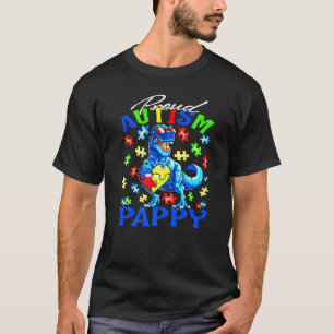 Stolzer Autismus Pappy Dinosaur Autismus-Bewusstse T-Shirt