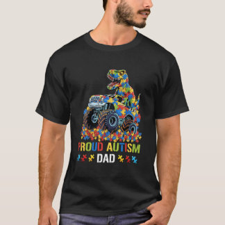 Stolzer Autismus-Vater Dinosaurier Monster Truck A T-Shirt