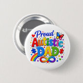 Stolzer autistischer Vater Button Pin (Vorne & Hinten)