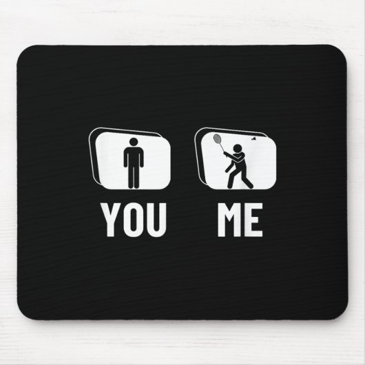 Stolzer Badminton-Spieler Männer Federball Lustige Mousepad (Vorne)