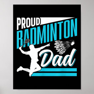 Stolzer Badminton-Vater Liebhaber Spieler Team Mat Poster