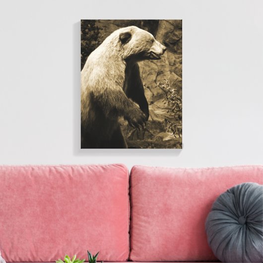 Stolzer Bär Leinwanddruck (Insitu (Wohnzimmer))