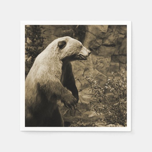 Stolzer Bär Serviette (Vorderseite)