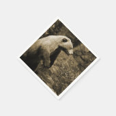 Stolzer Bär Serviette (Ecke)