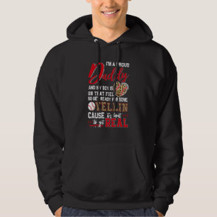 Stolzer Baseball-Vater Baseball-Familie passend 1 Hoodie