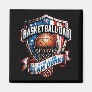 Stolzer Basketball-Vater - Zuhause der Slam Dunks Magnet