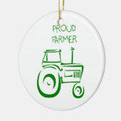 Stolzer Bauers-Traktor Keramikornament (Links)