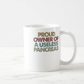 stolzer Besitzer einer nutzlosen Pankreas Kaffeetasse