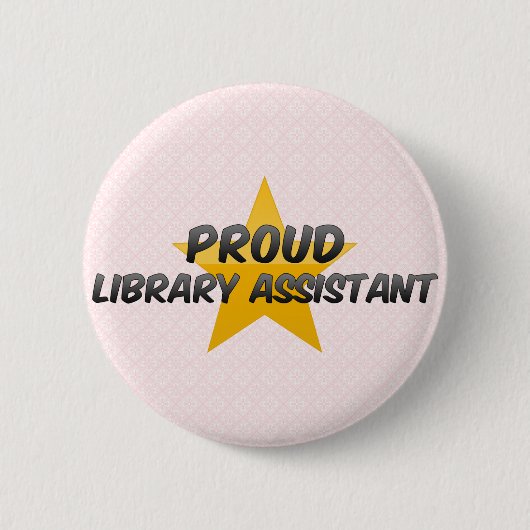 Stolzer Bibliotheks-Assistent Button (Vorderseite)