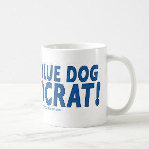 Stolzer blauer Hund Demokrat! Kaffeetasse
