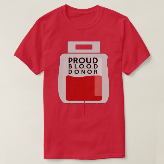 Stolzer Blutspender T-Shirt (Design vorne)