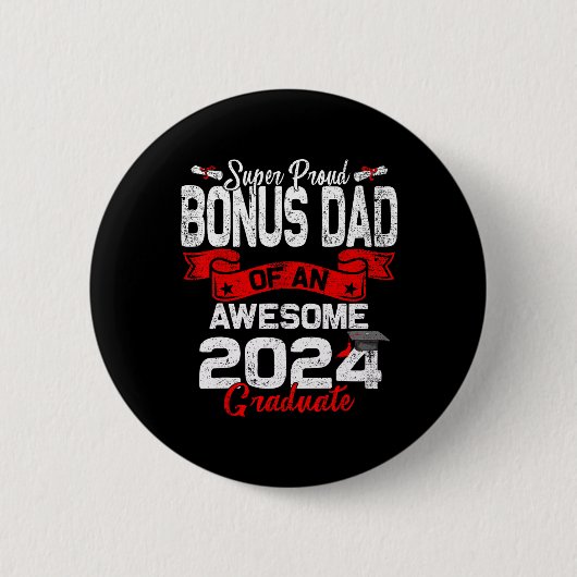 Stolzer Bonus-Vater eines 2024-Grad-24-Abschluss Button (Vorderseite)