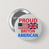 Stolzer Brite-Amerikaner Button (Vorne & Hinten)