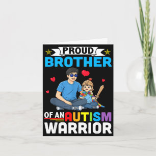 Stolzer Bruder Autism Awareness Warrior Unterstütz Karte