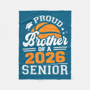Stolzer Bruder Basketball Senior 2026 Grafik Kunst Fleecedecke