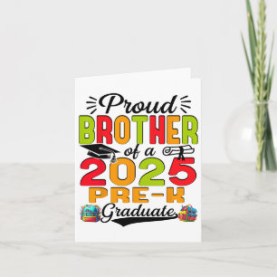 Stolzer Bruder des Pre-K-Absolventen 2025 zum Vate Karte