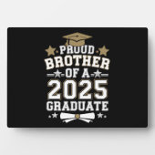 stolzer Bruder einer 2025 Abschluss-Graduate-Famil Fotoplatte (Vorderseite)