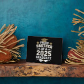 stolzer Bruder einer 2025 Abschluss-Graduate-Famil Fotoplatte (Seite)