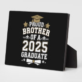 stolzer Bruder einer 2025 Abschluss-Graduate-Famil Fotoplatte (Seite)