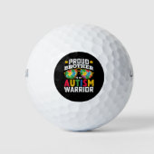 stolzer Bruder einer Familie des Autismus Kriegers Golfball (Vorderseite)