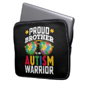 stolzer Bruder einer Familie des Autismus Kriegers Laptopschutzhülle (Vorderseite Links)