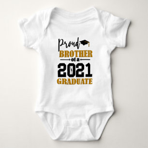 stolzer Bruder eines Absolventen 2021 Baby Strampler