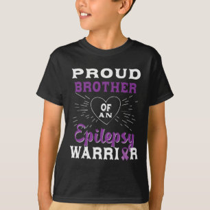 Stolzer Bruder eines Epilepsie-Krieger-Bewusstsein T-Shirt