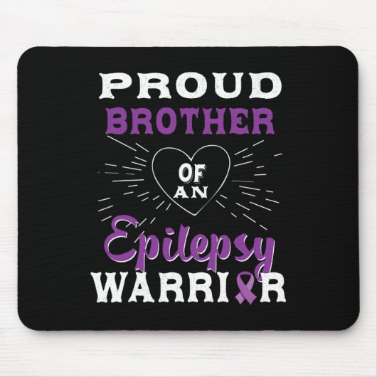 Stolzer Bruder eines Epilepsie-Kriegers Awareness Mousepad (Vorne)
