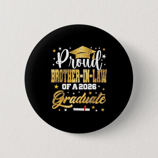 Stolzer Bruder Jura 2026 Absolvent Kunstwerk Button (Vorderseite)